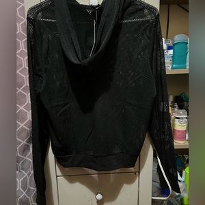 BEBE LOGO MESH HOODIE